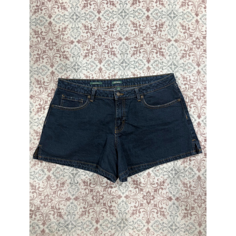 Wild Fable Womens Dark Wash Mid-Rise Midi Denim Shorts Size 14/A
